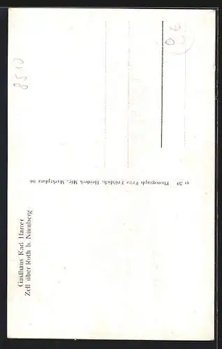 AK Zell ü. Roth, Gasthaus Karl Harrer, Taubstummenanstalt