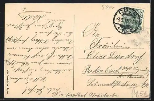 AK Köln-Neustadt, Gasthof Ulrepforte am Sachsenring