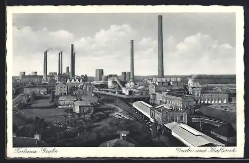 AK Bergheim / Erft, Fortuna-Grube, Grube und Kraftwerk