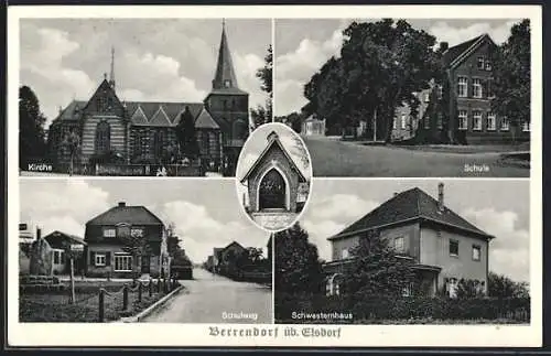 AK Berrendorf b. Elsdorf, Kirche, Schwesternhaus, Marienkapelle