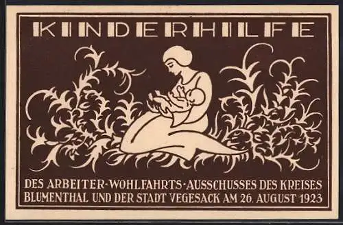 AK Vegesack, Kinderhilfe des Arbeiter-Wohlfahrts-Ausschusses 1923