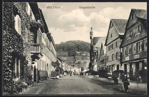 AK Wolfach, Gasthaus zum Hecht in der Hauptstrasse