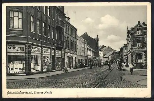 AK Gelsenkirchen-Horst, Geschäfte in der Essener Strasse