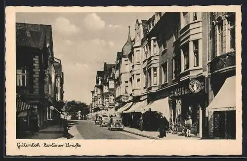 AK Gütersloh, Berliner Strasse, Kaiser's Kaffee-Geschäft