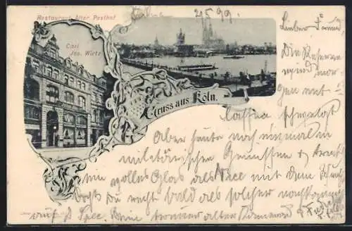 AK Köln, Restaurant Alter Posthof, Bes. Carl Jos. Wirtz