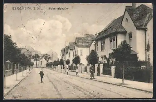 AK Bergheim /Erft, Blick in die Bahnhofstrasse