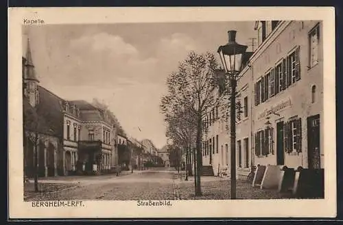 AK Bergheim /Erft, Gasthof Jos. Hundegeburth mit Strassenpartie