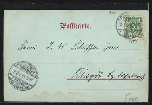 Mondschein-AK Bergheim / Erft, Haupstrasse mit Geschäftshaus W. Siepen, Erft Partie, Aachenener Thor
