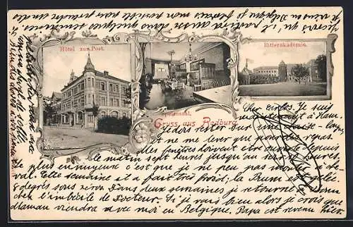 AK Bedburg / Erft, Hotel zur Post, Ritterakademie