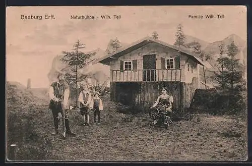 AK Bedburg /Erft, Naturbühne Wilh. Tell, Familie Wilh. Tell
