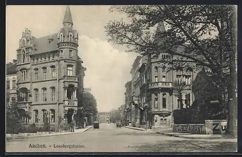 AK Aachen, Blick in die Lousbergstrasse