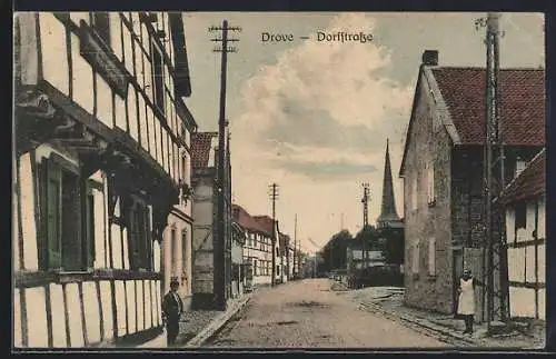 AK Drove, Blick in die Dorfstrasse