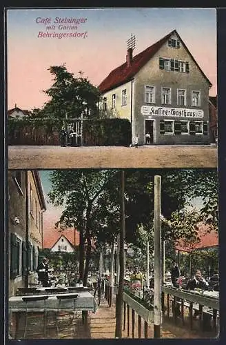 AK Behringersdorf, Café Steininger mit Garten