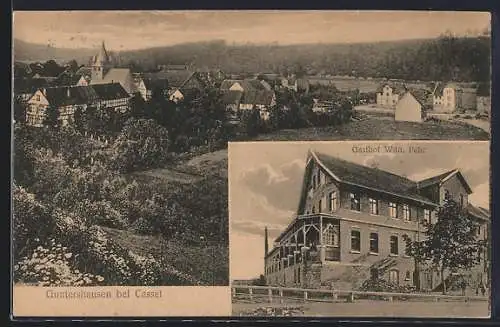 AK Guntershausen bei Kassel, Gasthaus Wilh. Fehr, Totalansicht