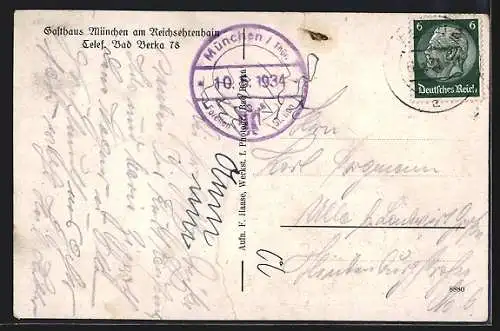 AK München /Thür., Gasthaus München am Reichsehrenhain