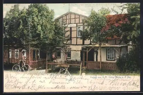 AK Neusaalborn, Restaurant Polka mit Garten