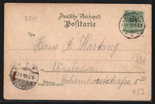 Lithographie Eiterhagen i. d. Söhre, Restauration v. Carl Nähler, Forsthaus Elgerberg