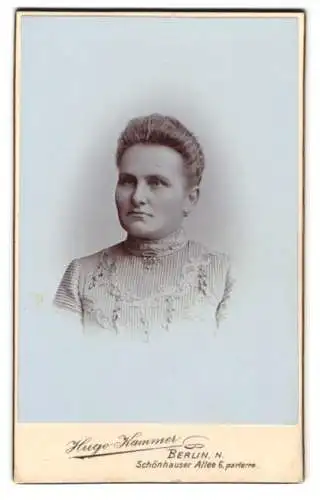 Fotografie Hugo Kammer, Berlin, Schönhauser Allee 6, Porträt einer Dame