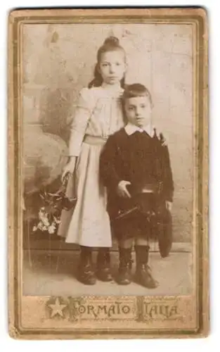 Fotografie Formato Talia, Roma, Via Principe 3, Porträt zweier Kinder