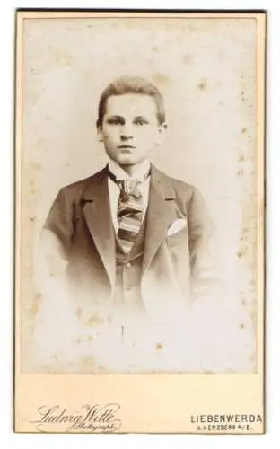 Fotografie Ludwig Witte, Liebenwerda, Bahnhofstrasse 4, Porträt eines jungen Mannes