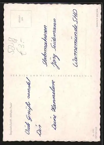 AK Segelschiff Wilhelm Pieck