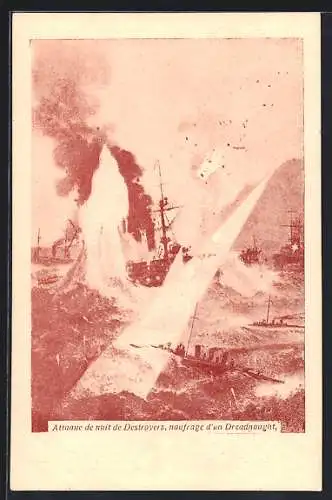 AK Attaque de nuit de Destroyers, naufrage d`un Dreadnought