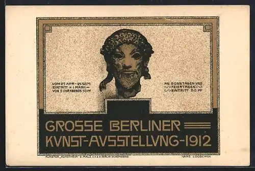 AK Berlin, Grosse Kunst-Ausstellung 1912, Büste