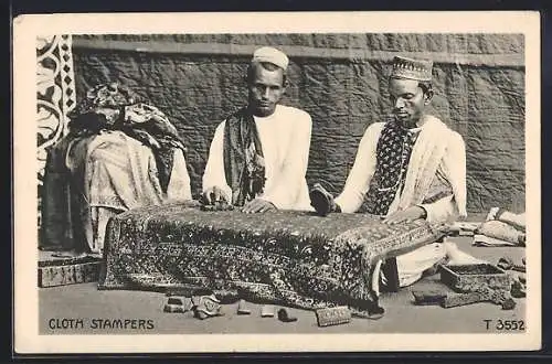 AK Indien, Cloth Stampers, indische Tuchstempler