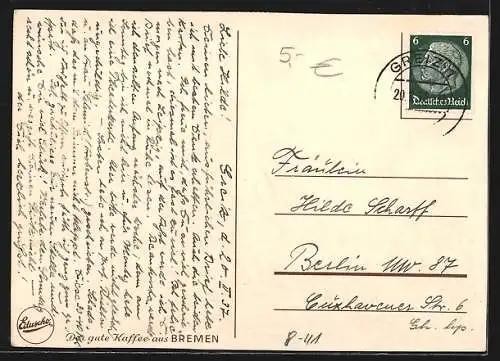 Künstler-AK Pferdegespann auf dem Feld