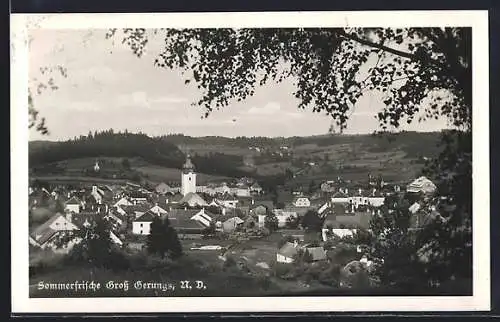 AK Gross Gerungs, Gesamtansicht der Ortschaft