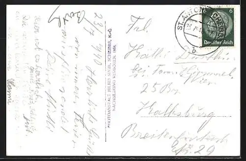 AK St. Anton a. d. Jessnitz, Strassenpartie mit Kirche