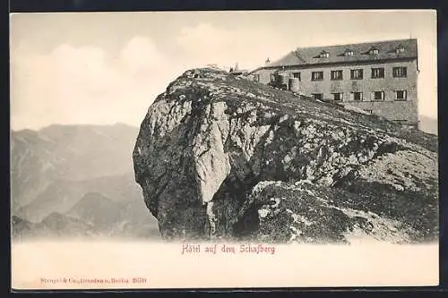 AK Schafberg, Blick auf das Hotel