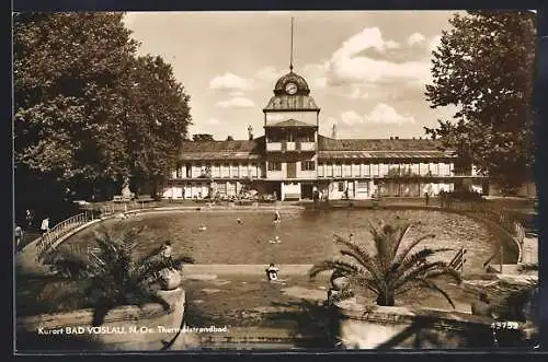 AK Bad Vöslau /N. Oe., Thermalstrandbad mit Besuchern