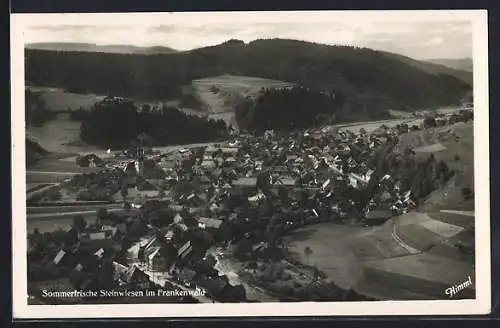 AK Steinwiesen / Frankenwald, Luftaufnahme der Ortschaft