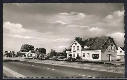 AK Kiel / Molfsee, Hotel Seestern an der Landstrasse neben BV-ARAL Tankstelle