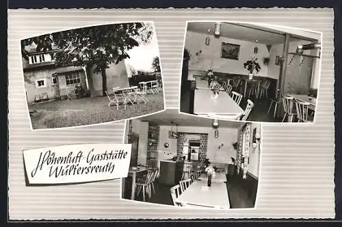 AK Wülfersreuth, Höhenluft-Gaststätte Innen- und Aussenansicht