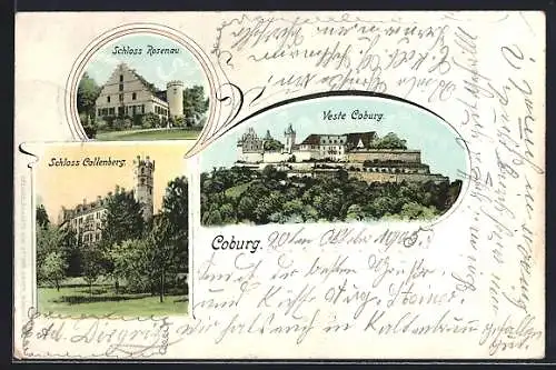 AK Coburg, Veste Coburg und Schlösser Callenberg und Rosenau