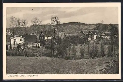 AK Grub am Forst, Ortsansicht mit Haus Nr. 30