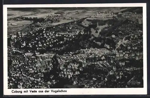 AK Coburg, Veste aus der Vogelschau