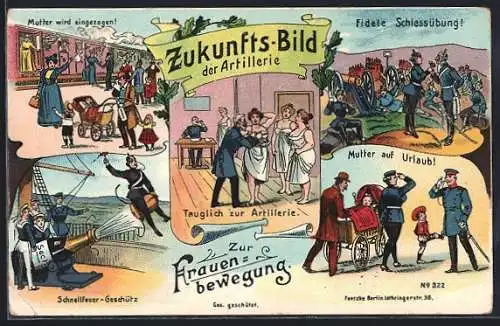 AK Gruss von der Musterung, Zukunftsbild der Artillerie