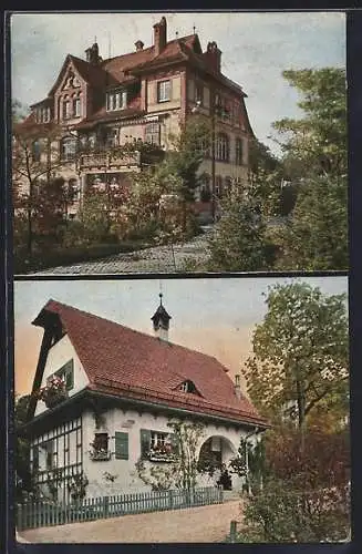 AK Engelthal / Frankenalb, Nürnberger Heilstätte, Dorktorhaus und Pförtnerhaus