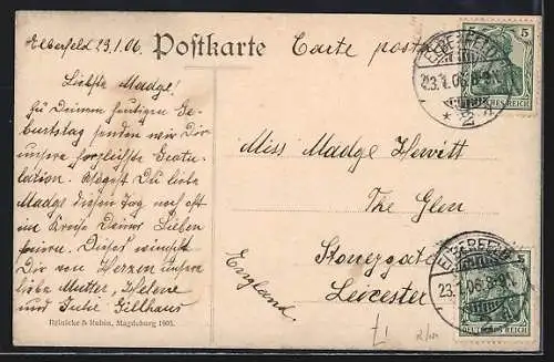 AK Elberfeld, Strassenansicht der Königsstrasse mit Strassenbahn