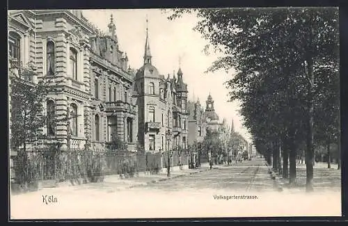 AK Köln-Neustadt, Volksgartenstrasse mit Passanten