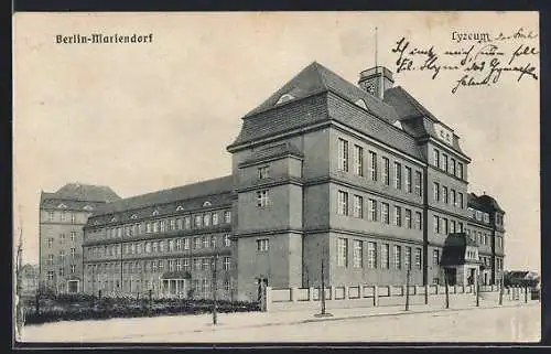 AK Berlin-Tempelhof-Mariendorf, Lyzeum