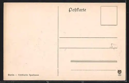 AK Berlin, Städtische Sparkasse am Mühlendamm