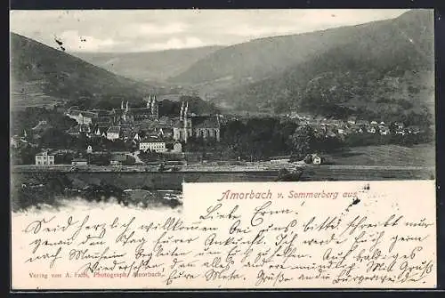 AK Amorbach, Gesamtansicht vom Sommerberg aus