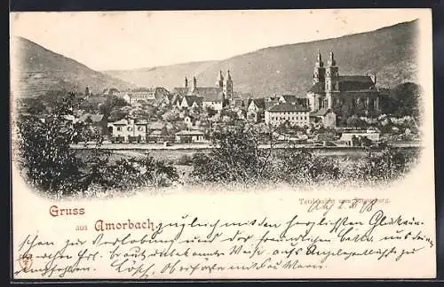 AK Amorbach, Totalansicht vom Sonnenberg