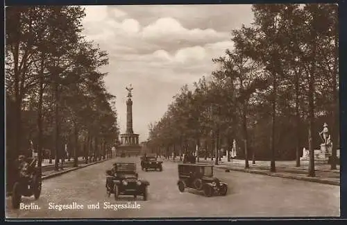 AK Berlin, Siegesallee und Siegessäule