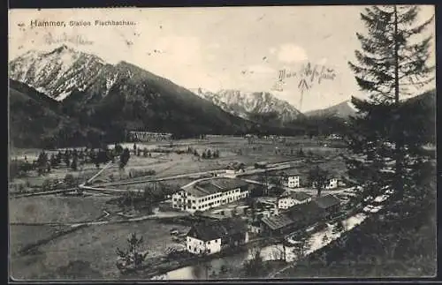 AK Hammer / Station Fischbachau, Gesamtansicht von einer Anhöhe