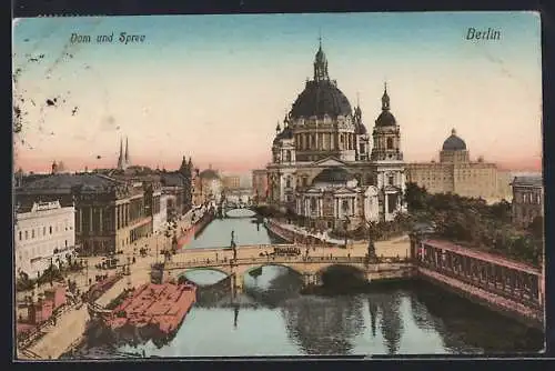 AK Berlin, Dom mit Spree aus der Vogelschau